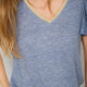 Lily Linen Tee Shirt - Blue Melange