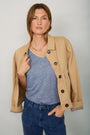 Lily Linen Tee Shirt - Blue Melange