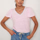 Lily Linen Tee Shirt - Light Pink