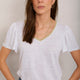 Lily Linen Tee Shirt - White