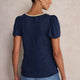 Lily Linen V-Neck Tee - Midnight