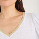 Lily Linen V-Neck Tee - White