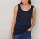 Lily Linen Vest - Midnight