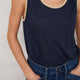 Lily Linen Vest - Midnight