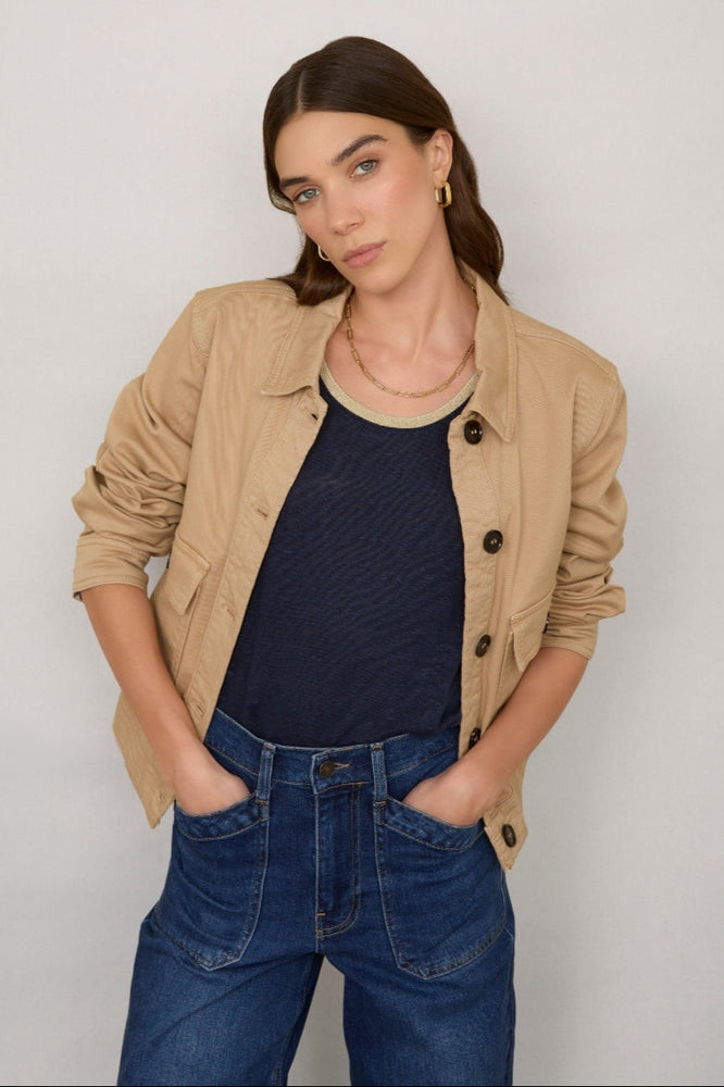 Lily Linen Vest - Midnight