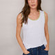 Lily Linen Vest - White