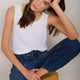 Lily Linen Vest - White