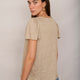 Lily Linen Shimmer Tee Shirt - Oat/Gold