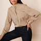 Liza Shirt - Coffee Stripe