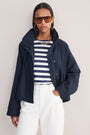 Lola Funnel Neck Jacket - Midnight