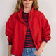 Lola Funnel Neck Jacket - Red