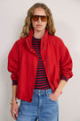 Lola Funnel Neck Jacket - Red