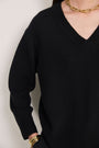 Lucie V-Neck Jumper - Black