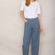 Lula Barrel Jean - Blue/Ivory Stripe