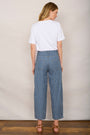 Lula Barrel Jean - Blue/Ivory Stripe