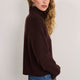 Luna Curved Hem Jumper - Chocolate