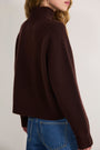 Luna Curved Hem Jumper - Chocolate