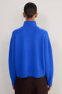 Luna Curved Hem Jumper - Cobalt Blue