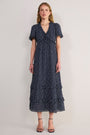 Lyra Silk Blend Dress - Midnight Spot