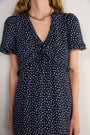 Lyra Silk Blend Dress - Midnight Spot