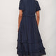 Lyra Silk Dress - Midnight