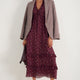 Lyra Silk Dress - Deep Fig Floral