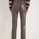 Lyra Slim Leg Faux Leather Trouser - Cocoa