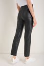 Lyra Slim Leg Faux Leather Trouser - Black