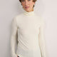 Macey Wool Blend Roll Neck Top - Ivory