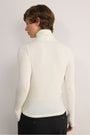 Macey Wool Blend Roll Neck Top - Ivory