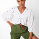 Macon Mirrored Blouse - White
