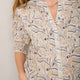 Maddison Blouse - Blue Paisley