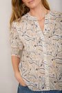 Maddison Blouse - Blue Paisley