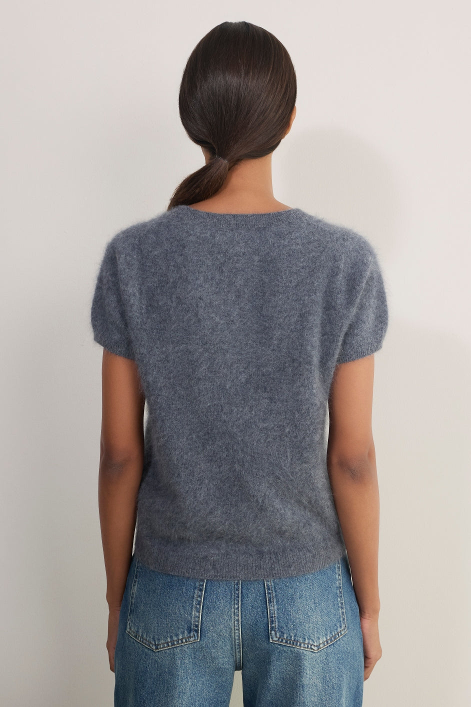 Madeleine Brushed Jumper - Grey Marl Multi Stripe