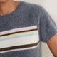 Madeleine Brushed Jumper - Grey Marl Multi Stripe