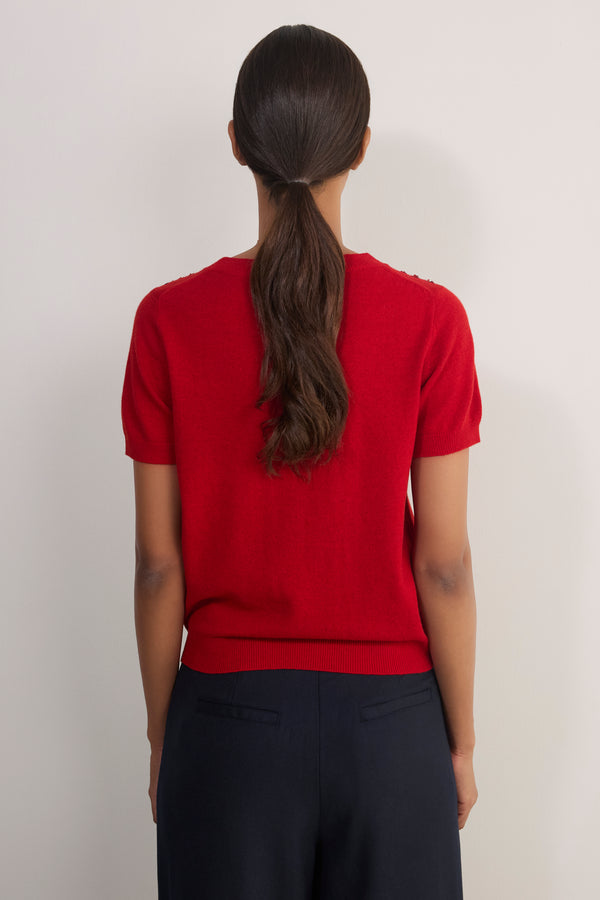 Madeleine Embellished Jumper - Red