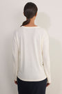 Madeleine Henley Jersey Top - Ivory