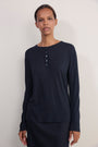 Madeleine Henley Jersey Top - Midnight