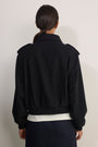 Madeleine Wool Bomber - Black