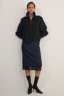 Madeleine Wool Bomber - Black