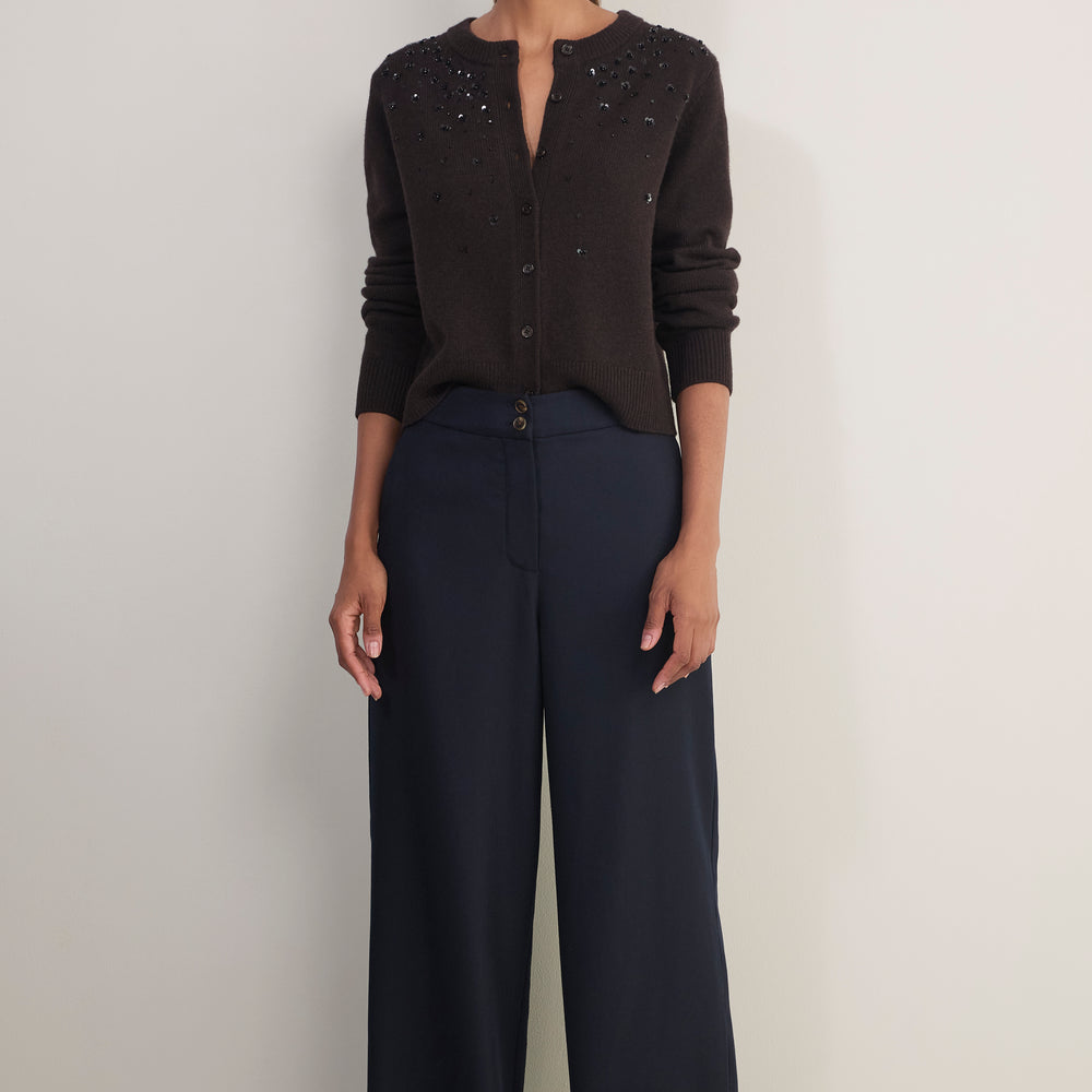 Madeleine Wool Trouser - Midnight