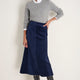 Madeleine Cord Velour Skirt - Midnight