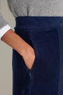 Madeleine Cord Velour Skirt - Midnight