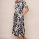 Madeleine Dress - Midnight/Ecru