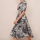 Madeleine Dress - Midnight/Ecru