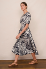 Madeleine Dress - Midnight/Ecru