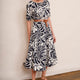 Madeleine Dress - Midnight/Ecru