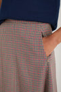 Madeleine Skirt - Tan/Red Check