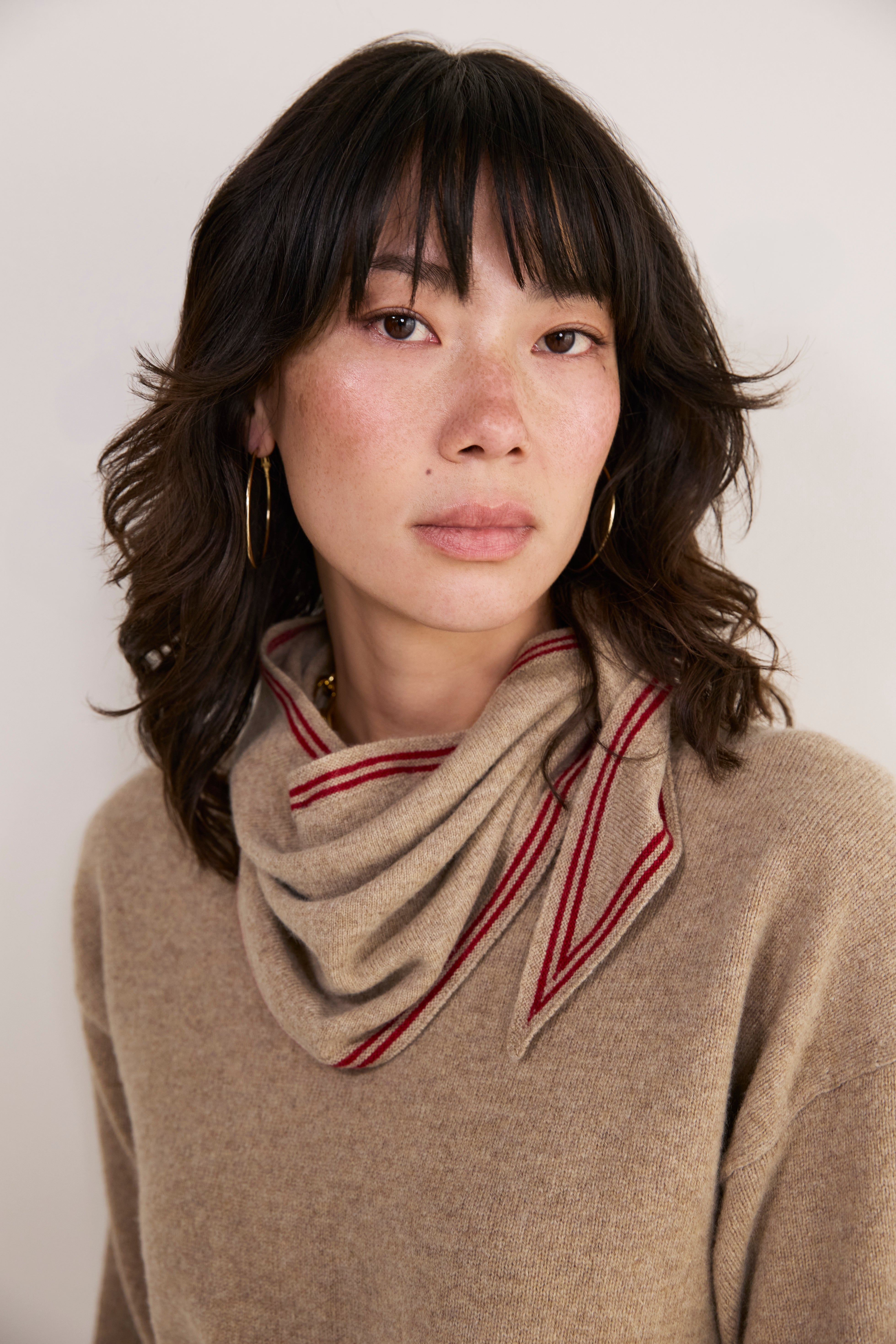 Maeve Knitted Scarf - Oatmeal
