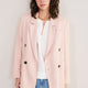 Maisie Double Breasted Blazer - Dusky Pink
